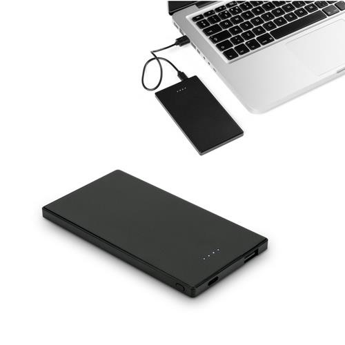 DENNING. Powerbank Slim mit 5´000 mAh aus Edelstahl