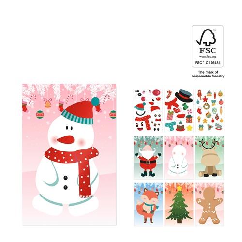GLIMN. Set aus sechs Bögen mit Weihnachtsfiguren und 3 Bögen mit Aufklebern