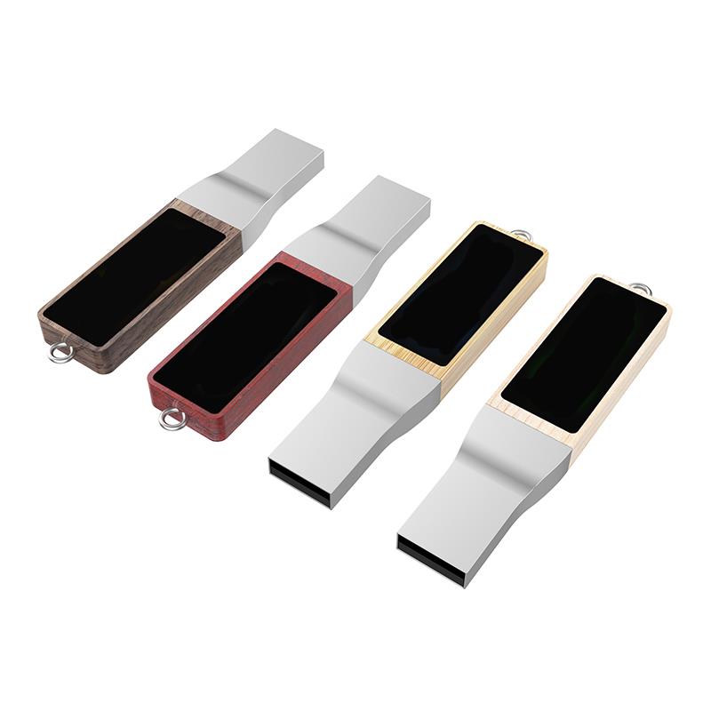 USB-Stick LED 10 USB 2.0 COB   1 GB Ahorn