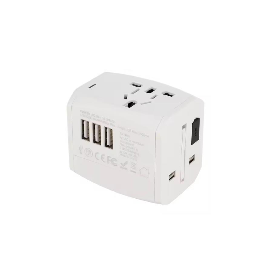 Weltreiseadapter 02 Weiß/Weiß