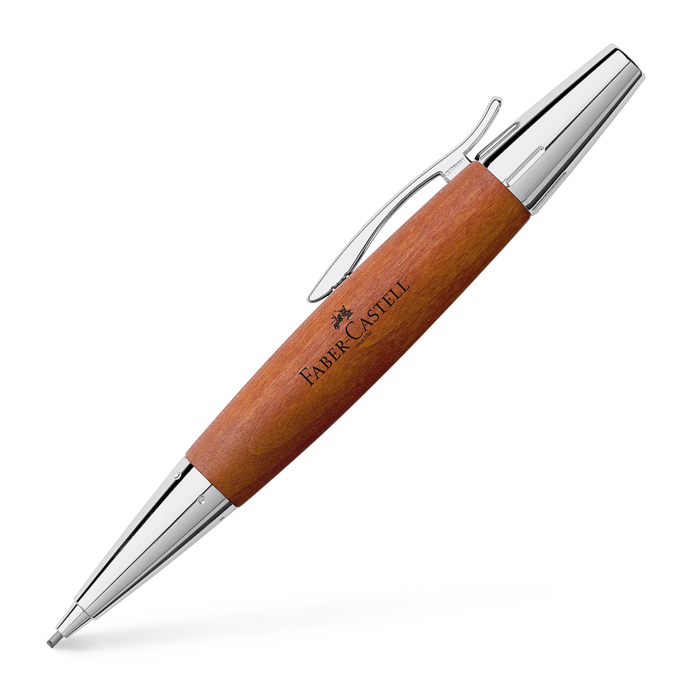 E-Motion Holz / Metall Birnbaum braun Drehbleistift Faber-Castell