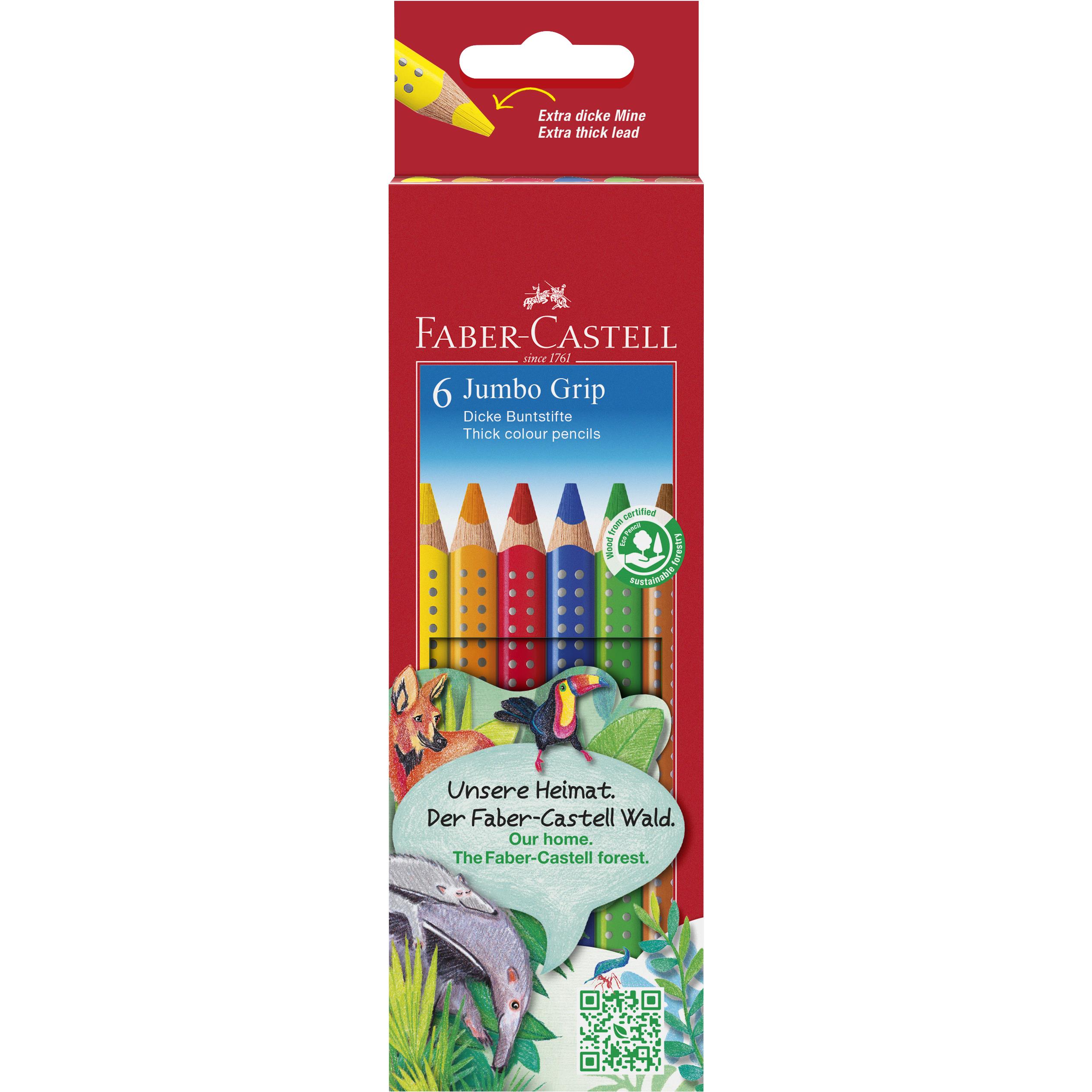 Buntstift Jumbo Grip 6er Kartonetui Faber-Castell