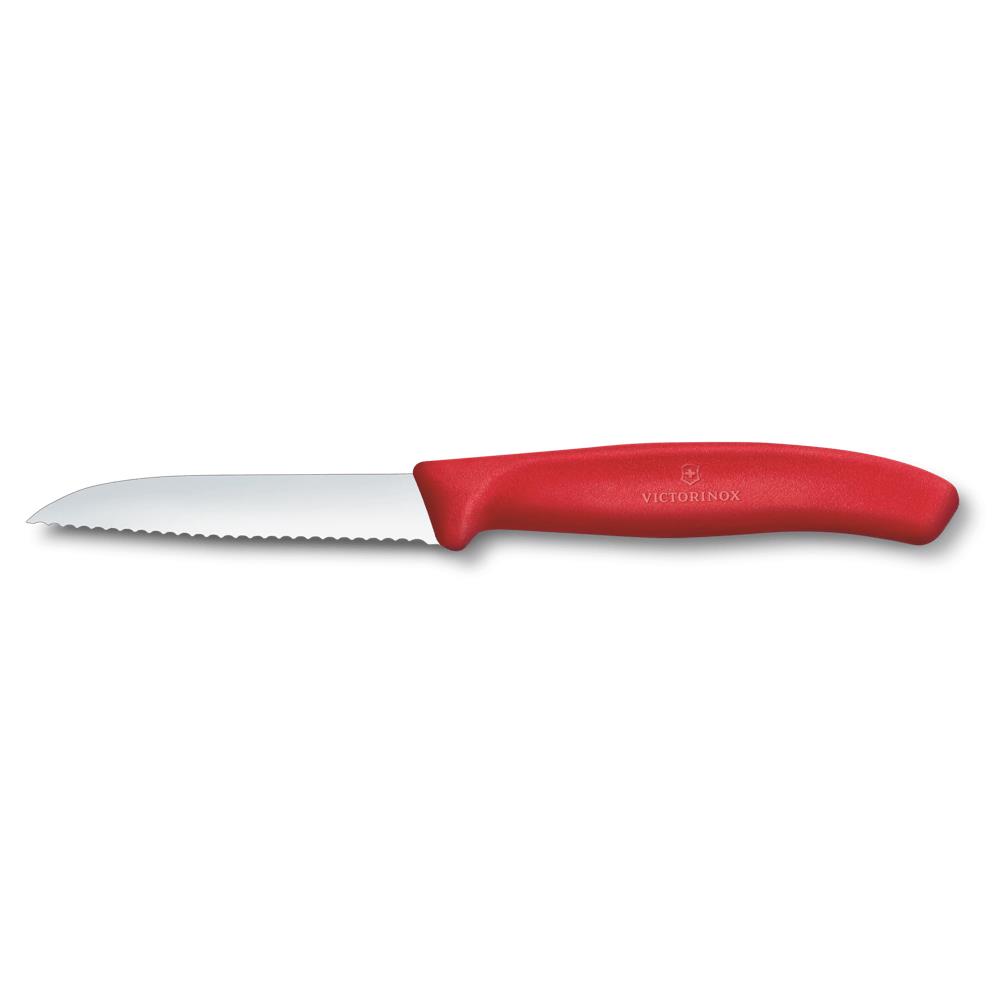 Swiss Classic, Gem�semesser, 8cm, Wellen, rot