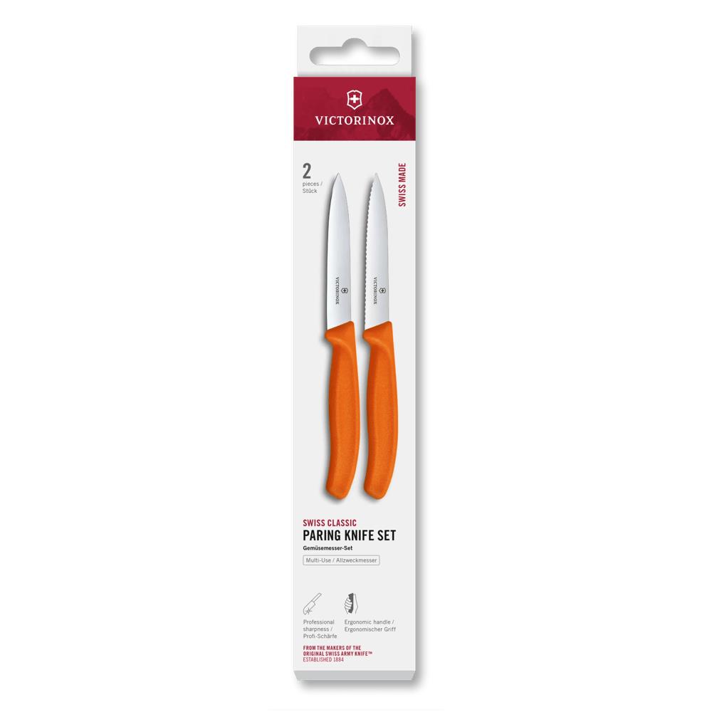 Swiss Classic, Gemüsem. Set, 2tlg, 10cm, gerade/Wellen,orange,Box