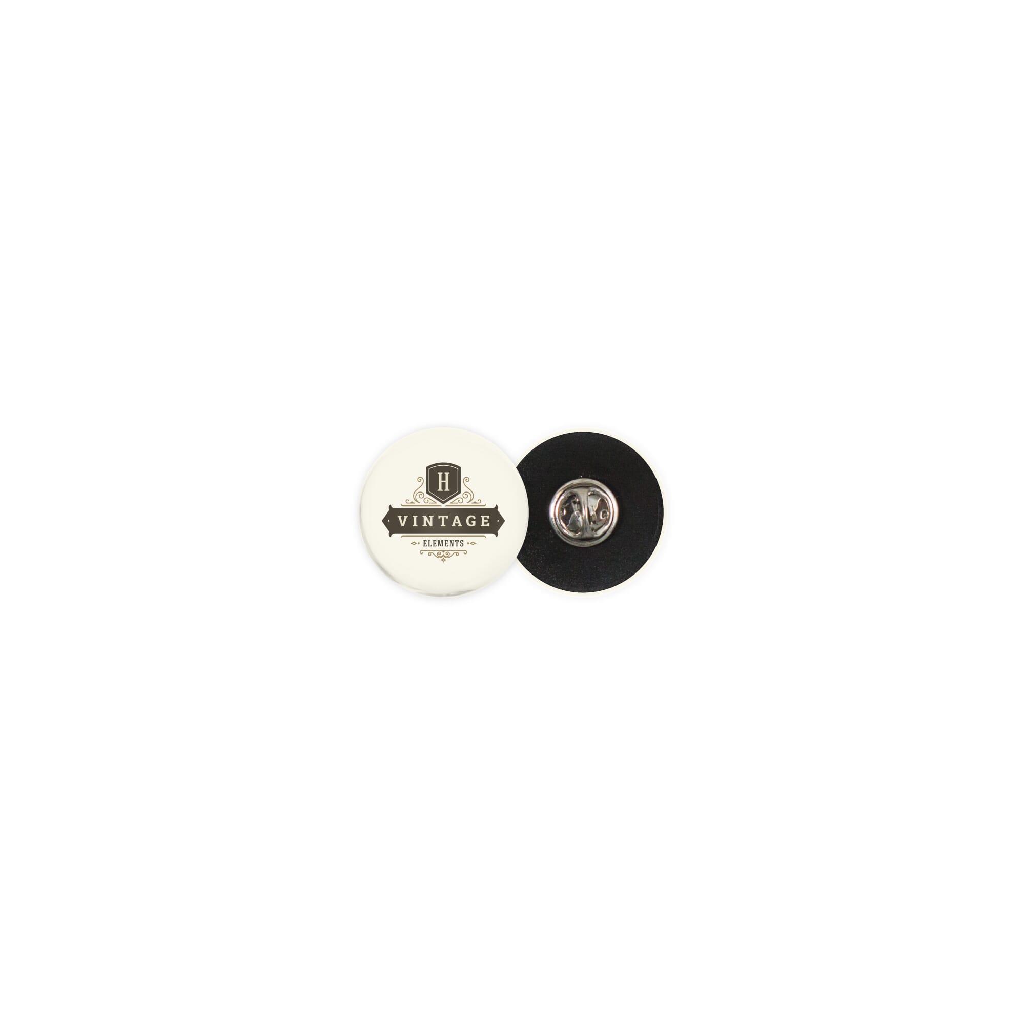 Metallbutton 31mm mit Pin und Clutch