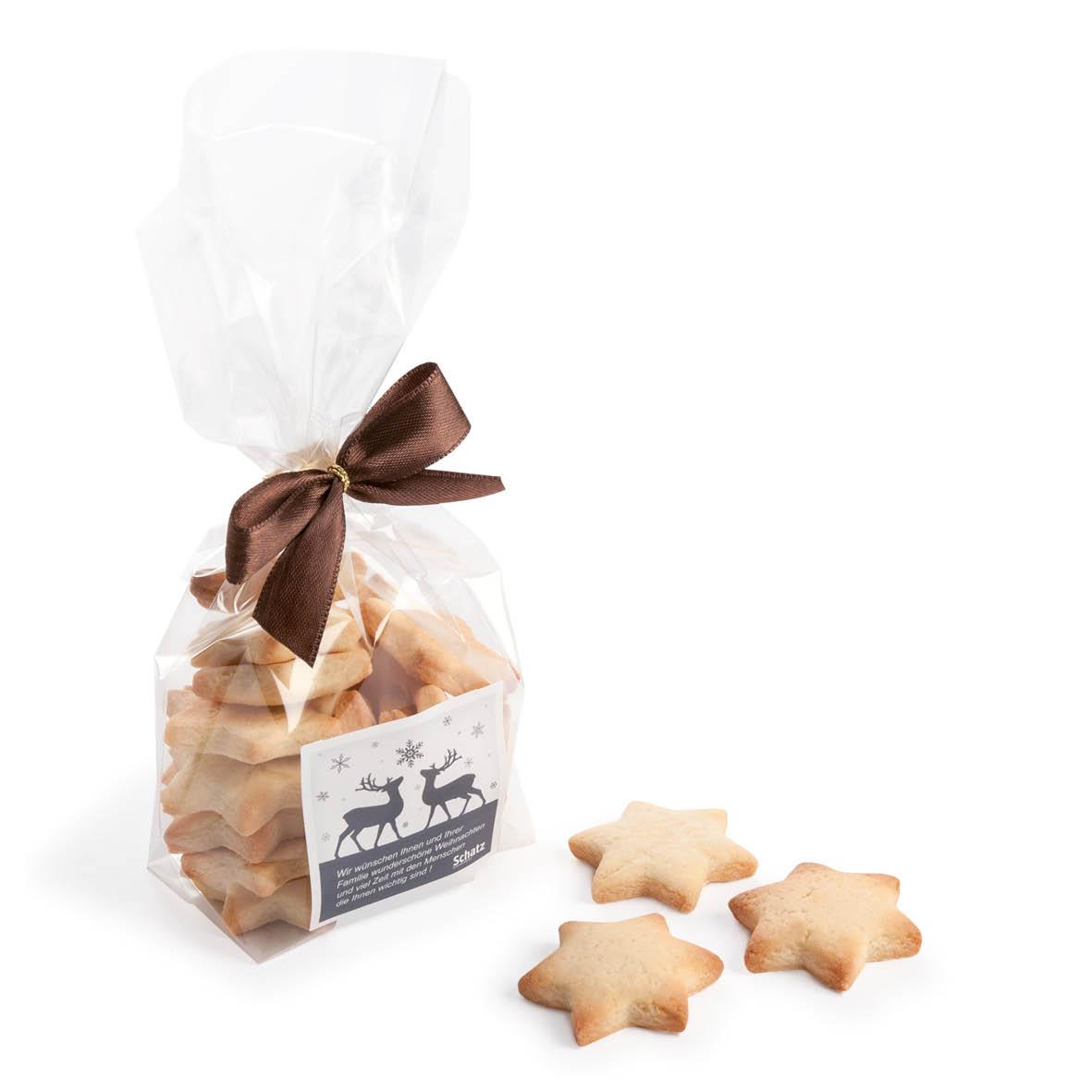 Butterkeks Sterne im Klarsichtbeutel